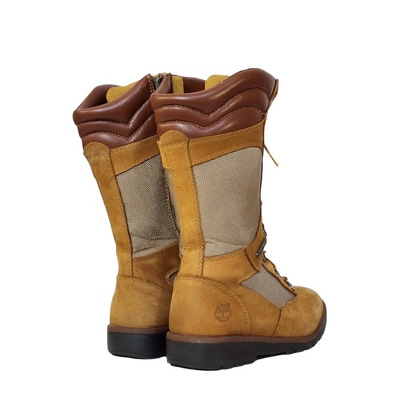 Timberland Leather Nubuck Tall Field Boots in Wheat Junior Girls Size 4.5 - Picture 3 of 5